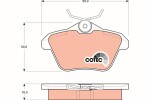 TRW Piduriklotsi komplekt,  ketaspidur COTEC GDB1147