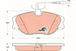 TRW Piduriklotsi komplekt,  ketaspidur COTEC GDB1148