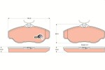 TRW Piduriklotsi komplekt,  ketaspidur COTEC GDB1156