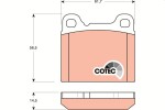 TRW Piduriklotsi komplekt,  ketaspidur COTEC GDB1160