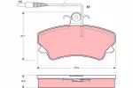 TRW Piduriklotsi komplekt,  ketaspidur GDB1203