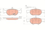 TRW Piduriklotsi komplekt,  ketaspidur COTEC GDB1291