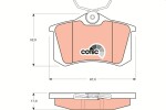 TRW  Piduriklotsi komplekt,ketaspidur COTEC GDB1330