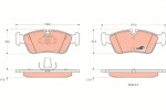 TRW Piduriklotsi komplekt,  ketaspidur COTEC GDB1348