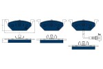 TRW Piduriklotsi komplekt,  ketaspidur ELECTRIC BLUE GDB1386BTE