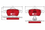 TRW Piduriklotsi komplekt,  ketaspidur DTEC COTEC GDB1389DTE