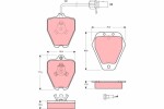 TRW Piduriklotsi komplekt,  ketaspidur GDB1451
