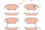 TRW Piduriklotsi komplekt,  ketaspidur COTEC GDB1471