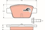 TRW Piduriklotsi komplekt,  ketaspidur COTEC GDB1485