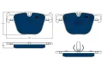 TRW Piduriklotsi komplekt,  ketaspidur ELECTRIC BLUE GDB1502BTE