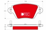 TRW Piduriklotsi komplekt,  ketaspidur DTEC COTEC GDB1525DTE