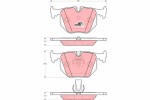 TRW Piduriklotsi komplekt,  ketaspidur COTEC GDB1527