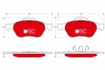 TRW Piduriklotsi komplekt,  ketaspidur DTEC COTEC GDB1540DTE