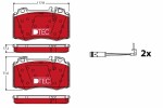 TRW Piduriklotsi komplekt,  ketaspidur DTEC COTEC GDB1543DTE