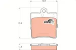 TRW Piduriklotsi komplekt,  ketaspidur COTEC GDB1545