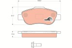 TRW Piduriklotsi komplekt,  ketaspidur COTEC GDB1589