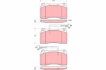 TRW Piduriklotsi komplekt,  ketaspidur GDB1603