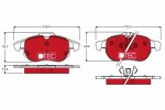 TRW Piduriklotsi komplekt,  ketaspidur DTEC COTEC GDB1613DTE