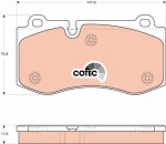 TRW Piduriklotsi komplekt,  ketaspidur COTEC GDB1667