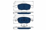 TRW Piduriklotsi komplekt,  ketaspidur ELECTRIC BLUE GDB1690BTE