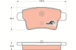 TRW Piduriklotsi komplekt,  ketaspidur COTEC GDB1692