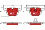 TRW  Piduriklotsi komplekt,ketaspidur DTEC COTEC GDB1727DTE