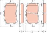TRW Piduriklotsi komplekt,  ketaspidur GDB1755
