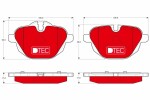 TRW Piduriklotsi komplekt,  ketaspidur DTEC COTEC GDB1840DTE
