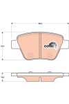 TRW  Piduriklotsi komplekt,ketaspidur COTEC GDB1841