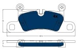 TRW Piduriklotsi komplekt,  ketaspidur ELECTRIC BLUE GDB1875BTE