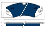 TRW Piduriklotsi komplekt,  ketaspidur ELECTRIC BLUE GDB1898BTE