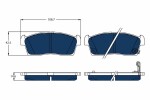 TRW Piduriklotsi komplekt,  ketaspidur ELECTRIC BLUE GDB1940BTE