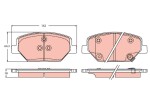 TRW Piduriklotsi komplekt,  ketaspidur GDB2185