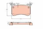 TRW Piduriklotsi komplekt,  ketaspidur GDB2229