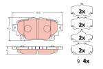 TRW Piduriklotsi komplekt,  ketaspidur GDB2343