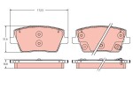 TRW Piduriklotsi komplekt,  ketaspidur GDB2355