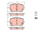 TRW Piduriklotsi komplekt,  ketaspidur GDB2433