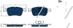 TRW Piduriklotsi komplekt,  ketaspidur ELECTRIC BLUE GDB2518BTE