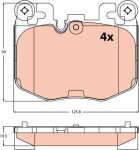 TRW Piduriklotsi komplekt,  ketaspidur GDB2526
