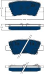 TRW Piduriklotsi komplekt,  ketaspidur ELECTRIC BLUE GDB2531BTE