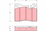 TRW Piduriklotsi komplekt,  ketaspidur GDB261