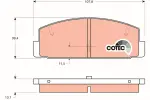 TRW Piduriklotsi komplekt,  ketaspidur COTEC GDB3088
