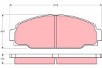TRW Piduriklotsi komplekt,  ketaspidur GDB3090