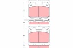 TRW Piduriklotsi komplekt,  ketaspidur GDB3104