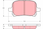 TRW Piduriklotsi komplekt,  ketaspidur GDB3152