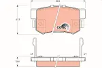 TRW Piduriklotsi komplekt,  ketaspidur COTEC GDB3154