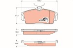 TRW Piduriklotsi komplekt,  ketaspidur COTEC GDB3168
