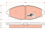 TRW Piduriklotsi komplekt,  ketaspidur COTEC GDB3195