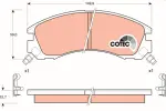 TRW  Piduriklotsi komplekt,ketaspidur COTEC GDB3200