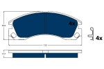 TRW Piduriklotsi komplekt,  ketaspidur ELECTRIC BLUE GDB3200BTE